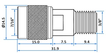 Адаптер радиочастотной антенны F/gn-TNC/wt 50 Ом