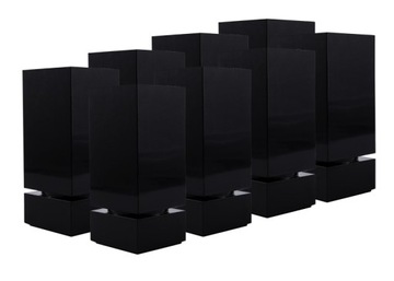 8 X STOPKA MEBLOWA REGULOWANA H100 CZARNA POŁYSK