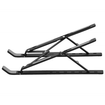 Складная подставка для ноутбука Springos, черная, эргономичная, 7 уровней