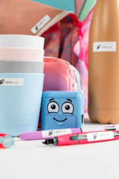 Набор штампов на одежду + скотч + этикетки для детской комнаты детского сада.