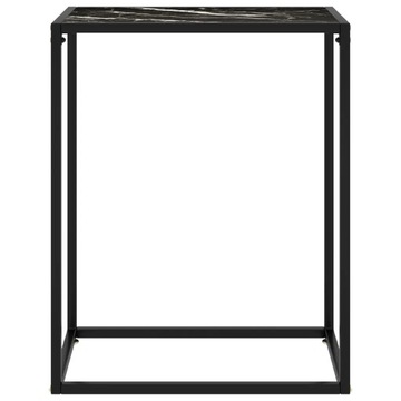 vidaXL Stolik konsolowy, czarny, 60x35x75 cm, szkło hartowane