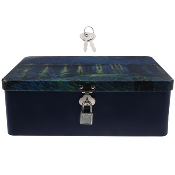 Pudełko do przechowywania z dokumentem kłódki