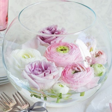 Стеклянная шаровая ваза 21 x 19см гидропоника