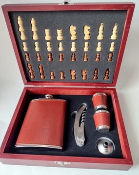 ШАХМАТЫ, дерево, Стаканы, ПЕРСОВКА, Подарочный набор