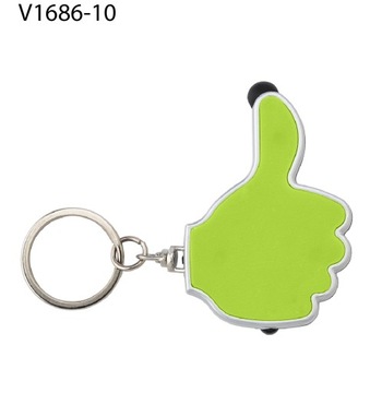 100 x Brelok, touch pen ''kciuk'', lampka NADRUK