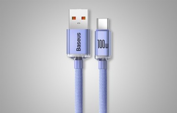 КАБЕЛЬ BASEUS USB-A — USB TYPE C БЫСТРАЯ ЗАРЯДКА QC PD 100 Вт 1,2 М