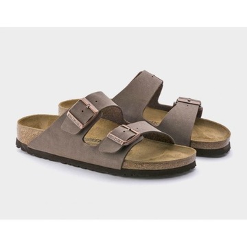 Brązowe Syntetyk Buty Klapki Birkenstock r.41