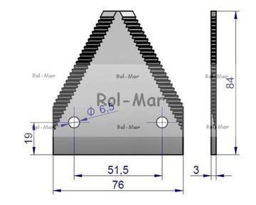 Нож верхнерезный 611203.1 Claas WARYŃSKI