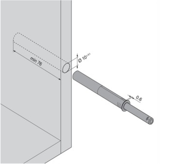 TIP-ON BUMP BLUM LONG GREY + НАБОР ПЕРЕХОДНИКОВ.