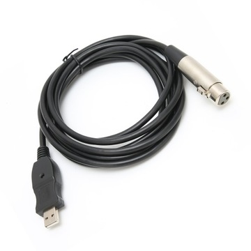 KABEL ADAPTERA USB DO XLR KABEL SŁUCHAWKOWY KABEL MIKROFONOWY 3M NAGRYWANIA