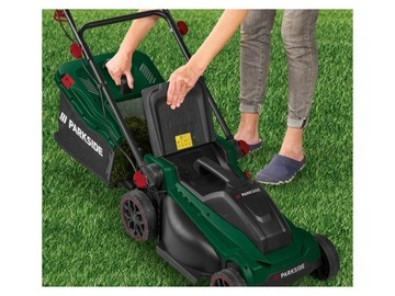 Электрическая газонокосилка PARKSIDE 1500 Вт PRM 1500 B2, с корзиной 40 л