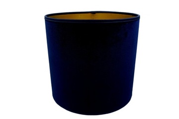 Abażur Premium Owal Welur Granat/Złoty 26x26x20 cm