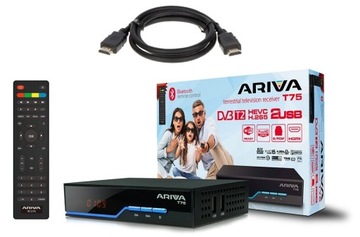Tuner DVB-T2 Dekoder Cyfrowej Telewizji H.265 HEVC Ferguson Ariva T75 TV HD