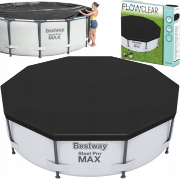 DUŻA POKRYWA NA BASEN STELAŻOWY 305CM PLANDEKA BESTWAY