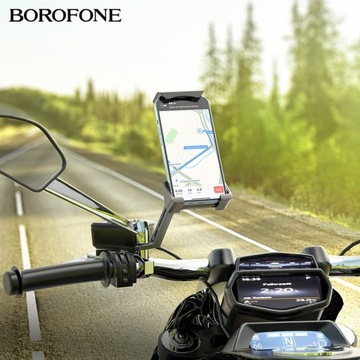 Держатель-зажим для телефона на мотоцикл, скутер, зеркало заднего вида