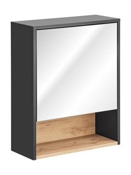 Szafka z lustrem Borneo szara 60 cm