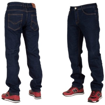 Spodnie męskie jeans W:33 84 cm L:32 granat