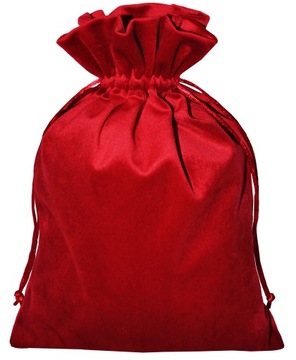 Велюровый подарочный пакет бархат 21х30см оранжевый декор