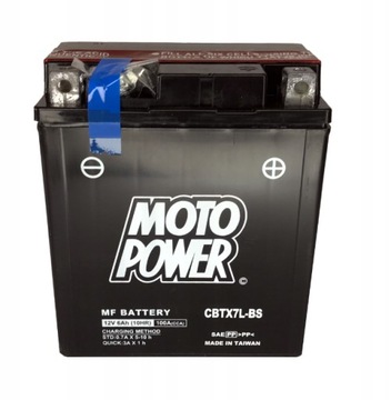 MotoPower AGM 12V 6Ah/85A CBTX7L-BS P+ ETX7L-BS