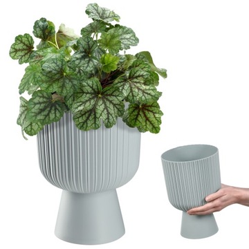 DONICZKA OSŁONKA PLASTIKOWA GAZON 18cm SZARA