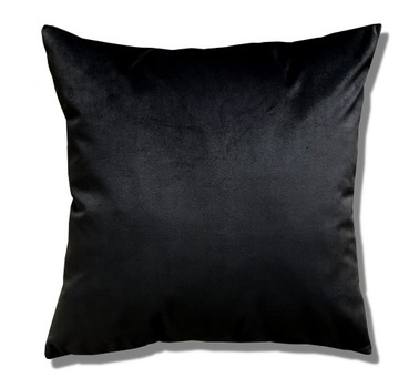 Poszewka dekoracyjna CZARNA 60x40 WELUR