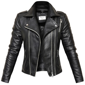 #F15 _ RAMONESKA przejściowa wiosenna _ kurtka _ damska _ SKÓRA _biker L