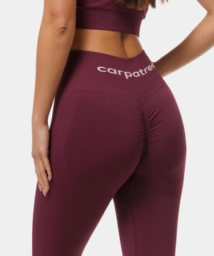 CARPATREE Allure Seamless Satin Plum Leginsy - S