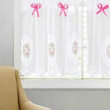 Шторы из вуали с полукарманом для удочки