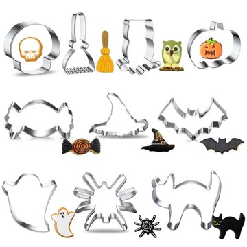 10X FOREMKA WYKRAWACZ DO CIASTEK HALLOWEEN ZESTAW