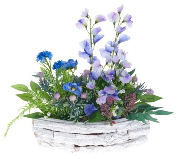 STROIK KOMPOZYCJA SZTUCZNE KWIATY POLNE HABRY MAKI