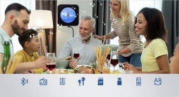 ПОРТАТИВНЫЙ CD-ПЛЕЕР BLUETOOTH ДИНАМИК РАДИО FM AUX MP3 USB TF