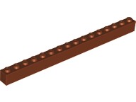 1 szt. Lego Cegła 1 x 16 czerwonobrązowy 2465