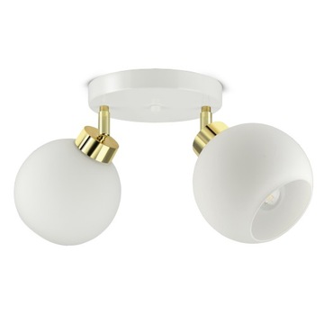 Lampa Wisząca Sufitowa Żyrandol Biała Szklane Kule White Glass EG2 LED E27