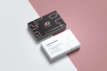 WIZYTÓWKI LUX + logo Rose Gold Różowe Złoto x500