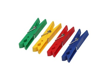 ПРОЧНЫЕ МОЮЩИЕСЯ ПЛАСТИКОВЫЕ ЗАЖИМЫ, ЧАСЫ ПЛАСТИКОВЫЕ, Разноцветные, 20 шт.