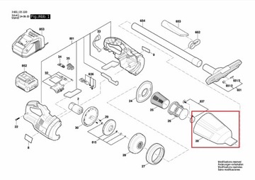 Пылесборник Bosch для беспроводного пылесоса GAS 14.4 V-LI