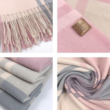 ТЕПЛЫЙ, БОЛЬШОЙ ЗИМНИЙ ШАРФ, ШАЛЬ, КЛЕТОВЫЙ шарф-чехол - 15 МОДНЫХ ЦВЕТОВ