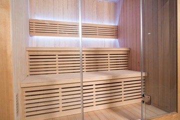 СУХАЯ САУНА (ФИНСКАЯ) ВНУТРЕННЯЯ С ПЕЧЬЮ HARVIA 6 КВТ 180Х140Х200СМ - MAZUR