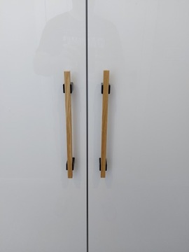 Ручка мебельная дубовая деревянная. Рейлинг, длина: 262 мм.