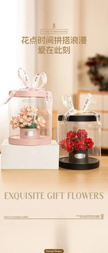 День святого Валентина, роза, вечный цветок, строительные блоки, ракообразный цветок, антивспышка, чехол LP629