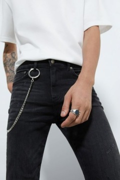 ZARA CZARNE JEANSY SPODNIE JEANSOWE RURKI 42