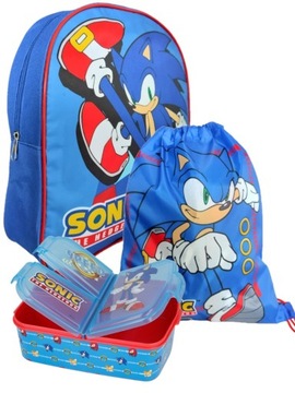Plecak przedszkolny worek śniadaniówka Sonic
