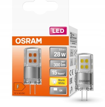 Żarówka LED KAPSUŁKA 2,6W=28W OSRAM G4 2700K