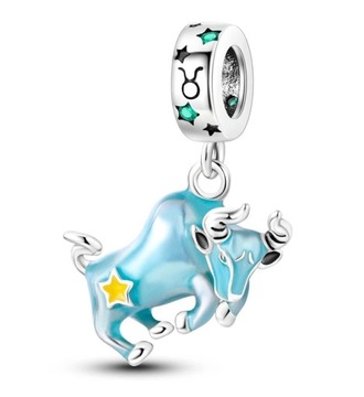 CHARMS BEADS ZAWIESZKA ZNAK ZODIAKU BYK S925
