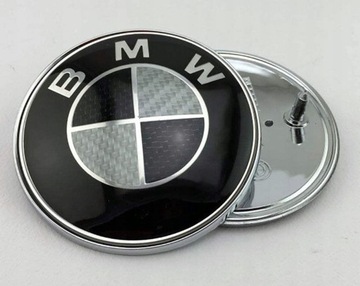 BMW E46 E90 ZNAKY PŘEDNÍ ZADNÍ ČERNÁ 82MM 72MM