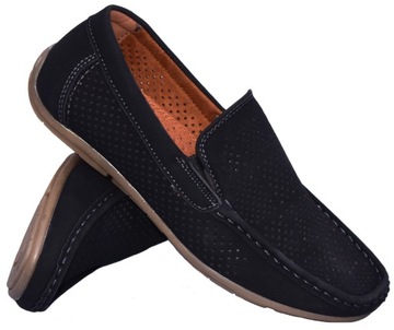 BESSKY Nowe Czarne PÓŁBUTY Mokasyny 24,5 cm - 38