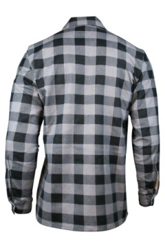 МУЖСКАЯ ФЛАНЕЛЕВАЯ РАБОЧАЯ РУБАШКА В КЛЕТКУ, СЕРАЯ ХЛОПКА 2XL