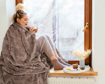 Одеяло ОЧЕНЬ ТОЛСТОЕ Покрывало 200Х220 ПУШИСТОЕ Мягкое Теплое ПРЕМИУМ