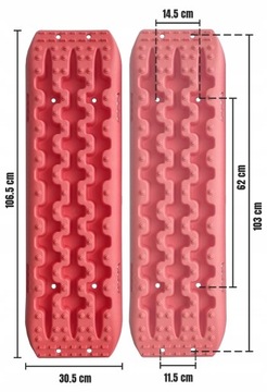 ЛОВУШКИ ДЛЯ ПЕСКА, Грязи, СНЕГА 4x4 OFF ROAD 2шт RED 4WD Лебедка Dragon 107CM
