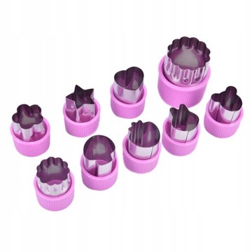 10 шт. РЕЗКИ ДЛЯ ОВОЩЕЙ, ФРУКТОВ, ЦВЕТНЫЕ ФОРМОВКИ